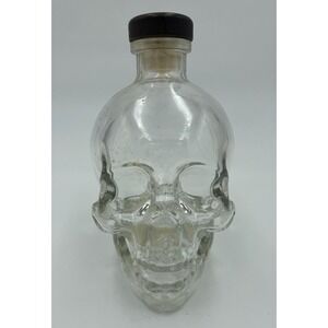 Apothecary Goth Crystal Head Vodka Skull Decanter Empty 750ml‎ Glass Bottle